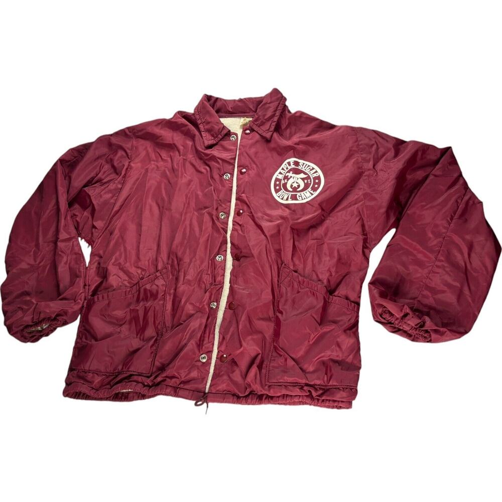 Russell Athletic Maple Sugar Bowl Game Mens Jacket Maroon XL Nylon Full Zip